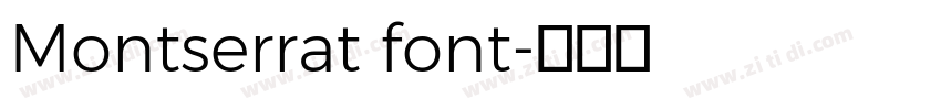 Montserrat font字体转换